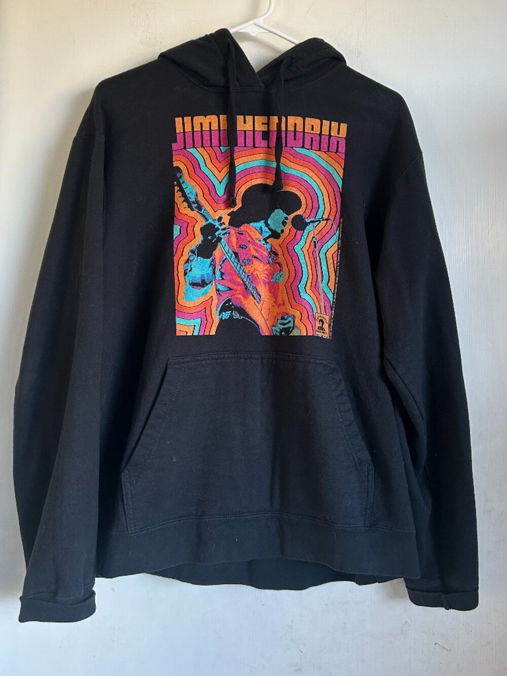Port & Company - Black Jimi Hendrix Hoodie - Size Large